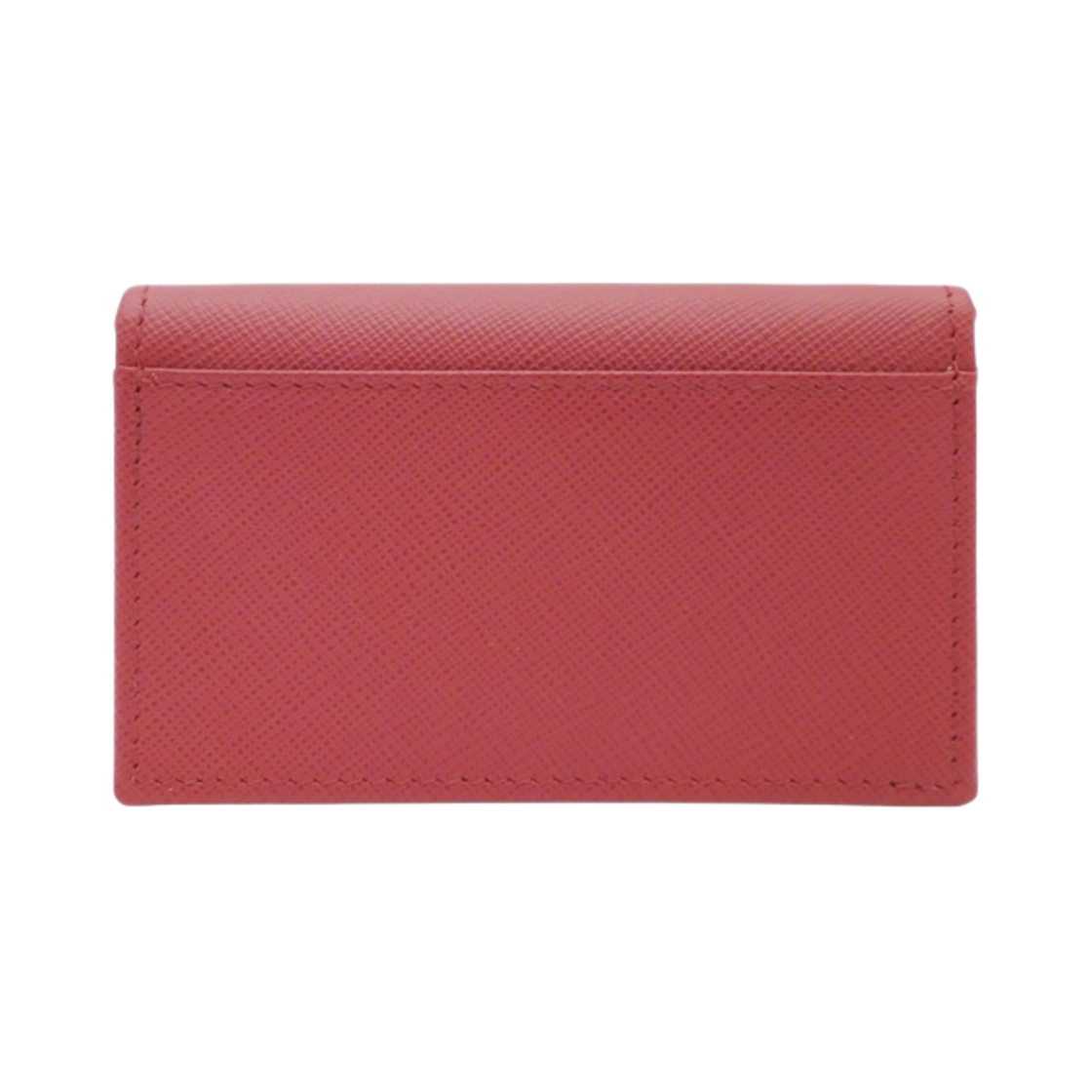 1MC122-QHH-F068Z Prada Saffiano Leather Triangle Logo Card Holder Fiery Red - #2