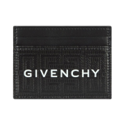 Givenchy Card Holder in 4G Coated Canvas and Leather Black