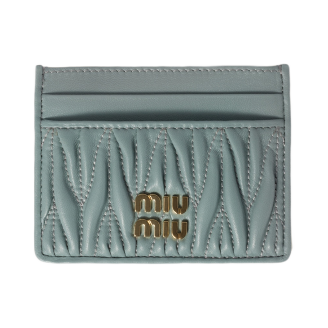 미우 미우 마테라쎄 나파 레더 카드 홀더 메리골드(Miu Miu Matelasse Nappa Leather Card Holder Marigold)