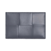 Bottega Veneta Credit Card Case Lambskin & Calfskin Thunder