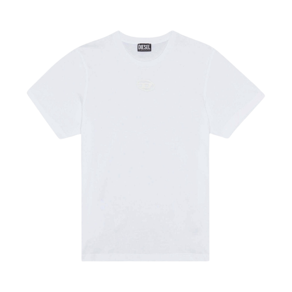디젤 T-디에고어-G13 레이즈드 오발 D 로고 티셔츠 화이트(Diesel T-Diegor-G13 Raised Oval D Logo T-Shirt White) - 1