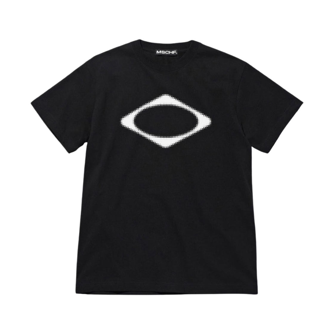 (W) 미스치프 롬버스 블러 티셔츠 베이직 블랙((W) Mischief Rhombus Blur T-Shirt Basic Black)
