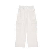 (W) Matin Kim Big Pocket Vintage Cargo Denim Pants White