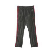 Needles Narrow Track Pants Velour Charcoal