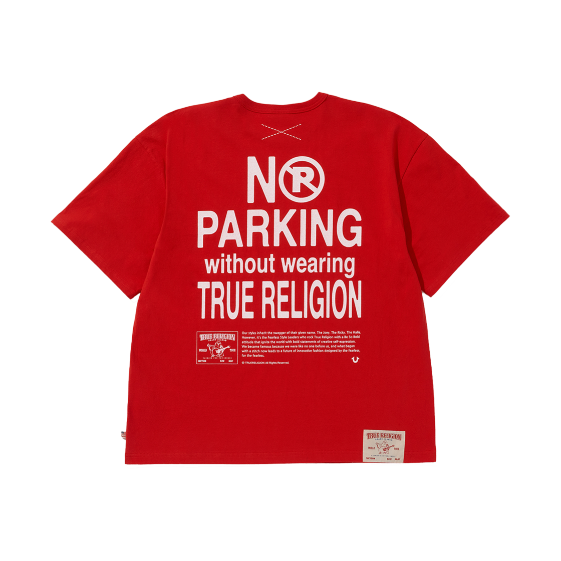 트루릴리젼 노 파킹 숏 슬리브 레드(True Religion No Parking Short Sleeve Red)
