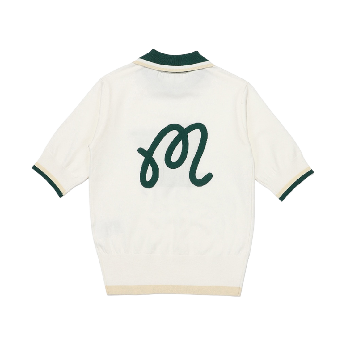 (W) 말본 골프 M 스크립트 스웨터 오프 화이트((W) Malbon Golf M Script Sweater Off White) - 2