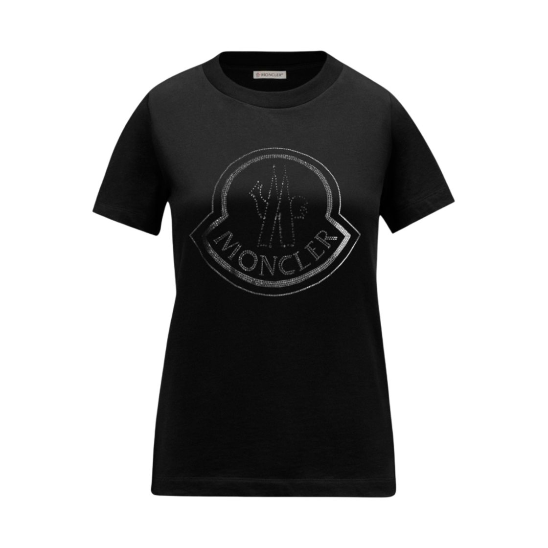 (W) 몽클레르 크리스탈 로고 티셔츠 블랙 - 22FW((W) Moncler Crystal Logo T-Shirt Black - 22FW) - 1