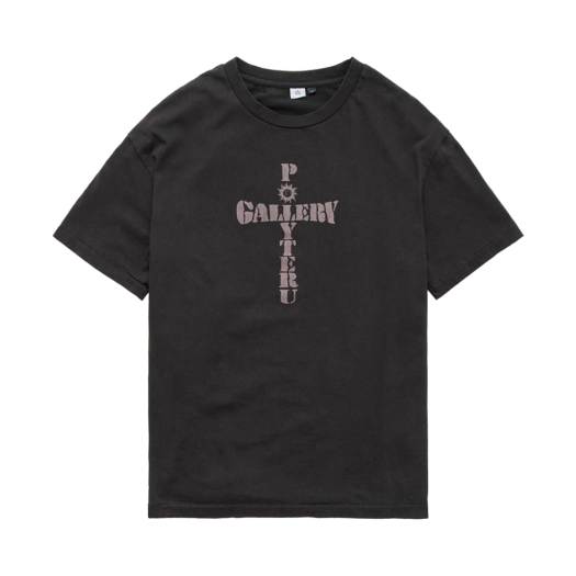 PG5OTS0401BB Polyteru 1011 1/2 Graphic T-Shirt 'Cross Tee' Bleached Black