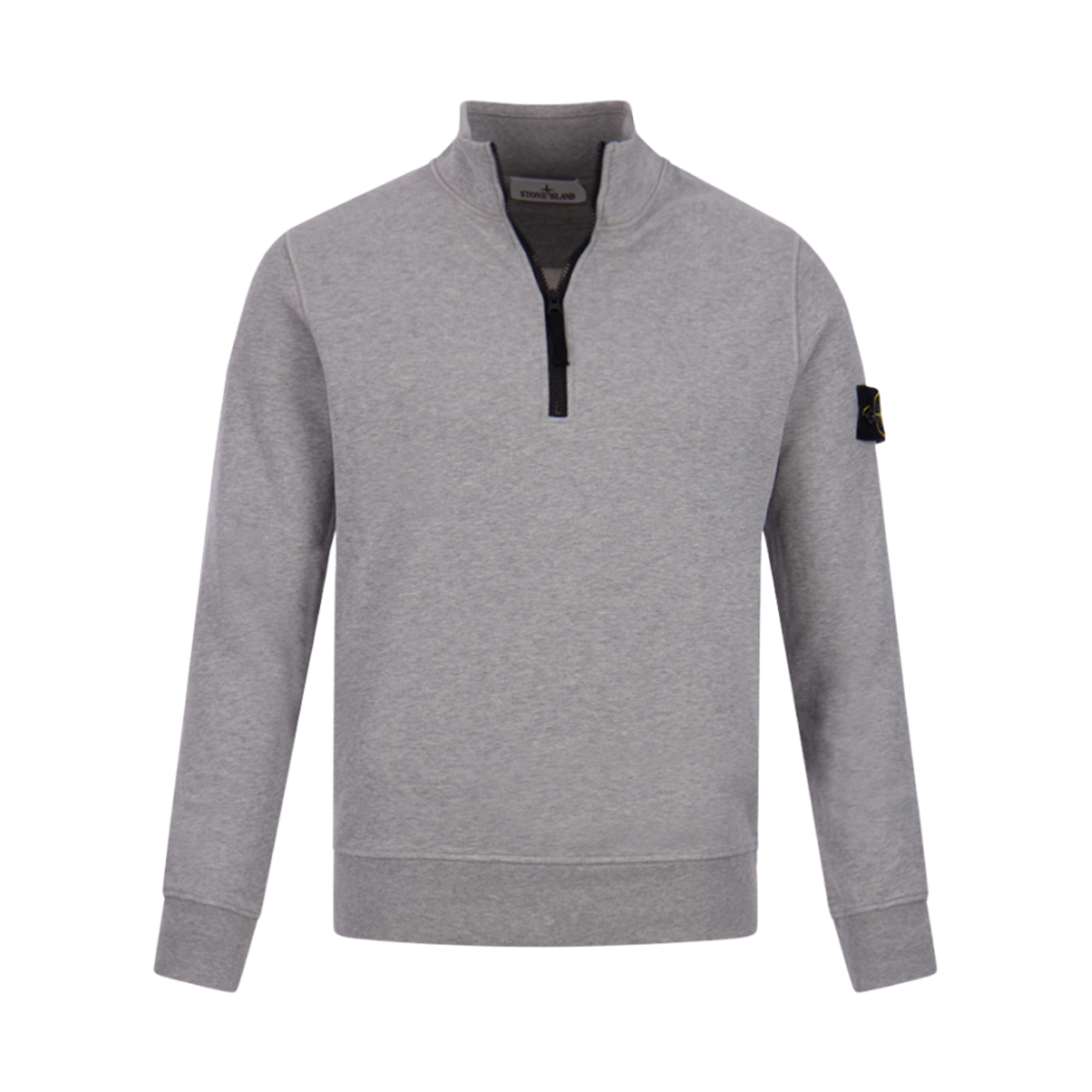 스톤 아일랜드 61920 브러쉬드 코튼 가먼트 다이드 하프 집 스웨트셔츠 멜란지 그레이 - 22FW(Stone Island 61920 Brushed Cotton Garment Dyed Half Zip Sweatshirt Melange Grey - 22FW) - 1
