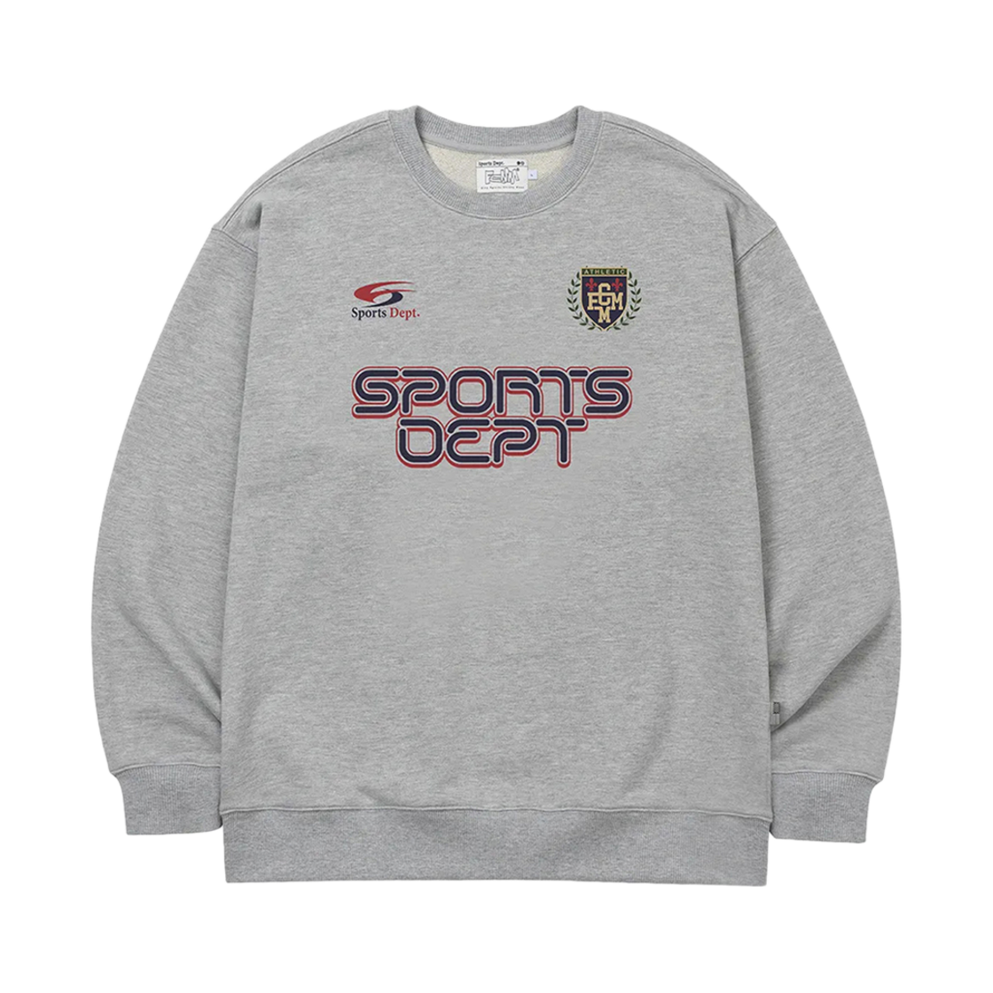 스포츠뎁트 트랙 필드 로고 맨투맨 멜란지 그레이(Sports Dept Track and Field Logo Sweatshirt Melange Grey)