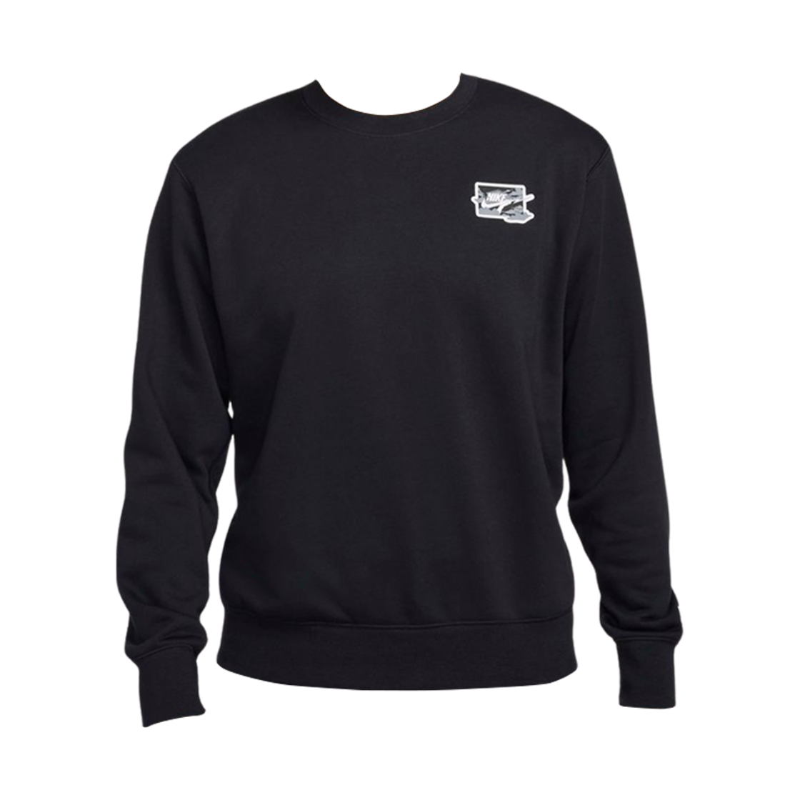나이키 클럽 프렌치 테리 크루넥 스웨트셔츠 블랙 화이트 - 아시아(Nike Club French Terry Crewneck Sweatshirt Black White - Asia) - 1