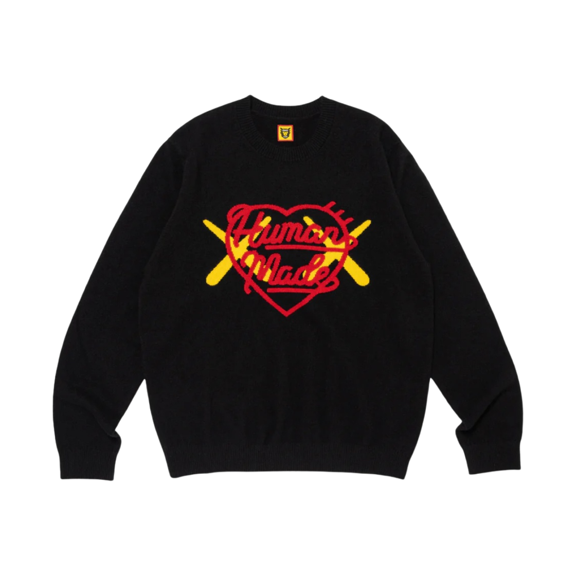 휴먼 메이드 x 카우스 니트 스웨터 블랙(Human Made x Kaws Knit Sweater Black)