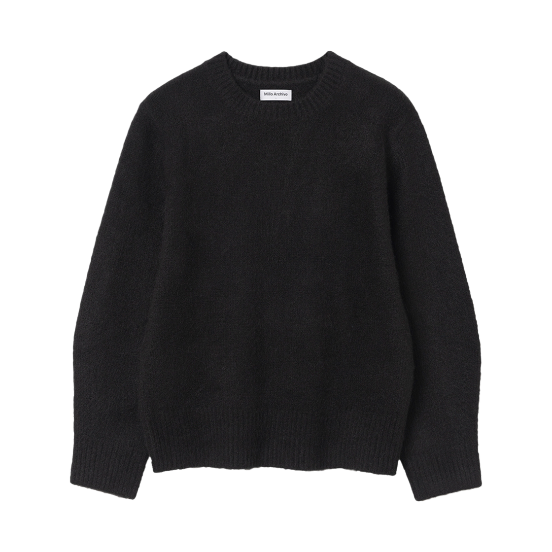 밀로 아카이브 크롭 실루엣 니트 블랙(Millo Archive Crop Silhouette Knit Black)