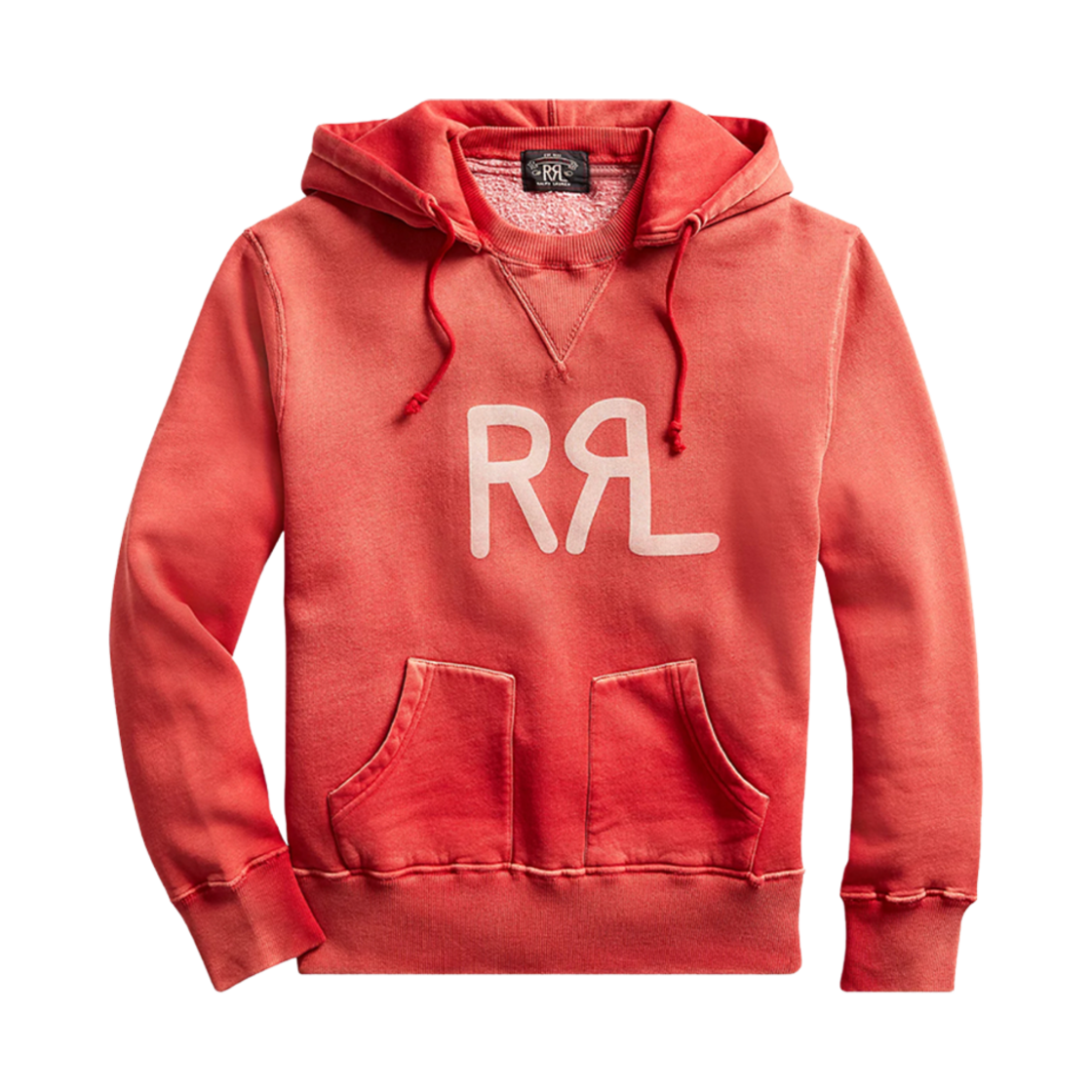 782750903001 Double RL Logo Fleece Hoodie Faded Red