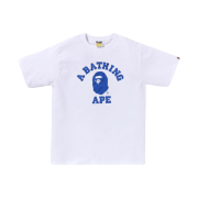 BAPE Hexagram College T-Shirt White Blue