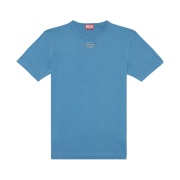 Diesel T-Shirt with Injection Moulded logo Blue