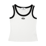 (W) Emis Mini Wappen Sleeveless Top White Black
