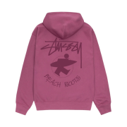 Stussy Beach Roots Zip Hoodie Berry