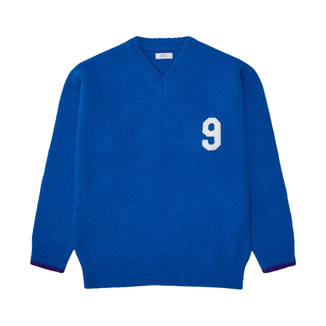 ERL06N001 ERL Football V-Neck Sweater Blue