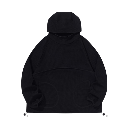7440_25SS_006 7440-37-1 Needle scale hoodie - Black