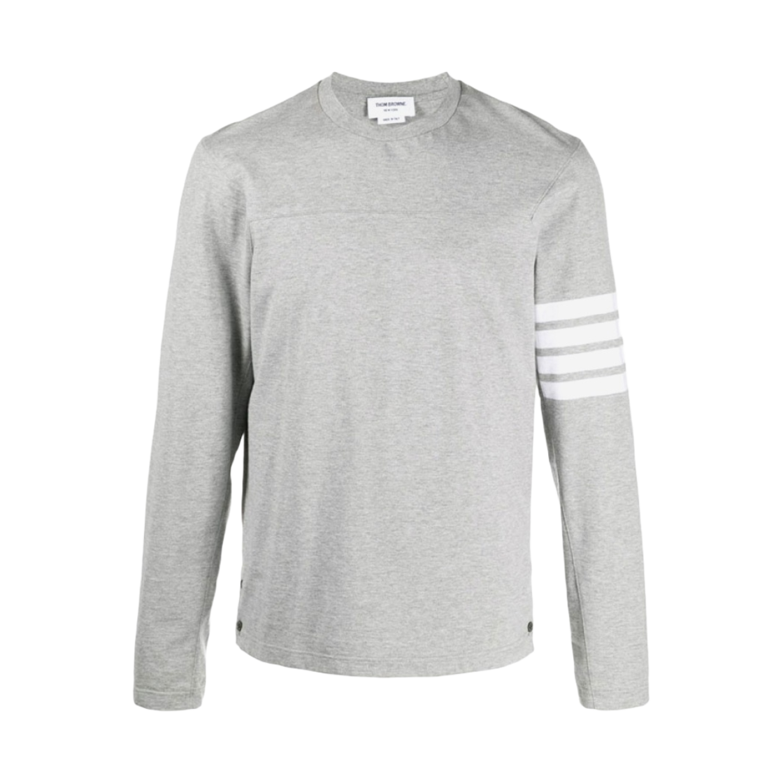 MJS151A-06221-055 Thom Browne Engineered 4-Bar Long Sleeve T-Shirt Light Grey