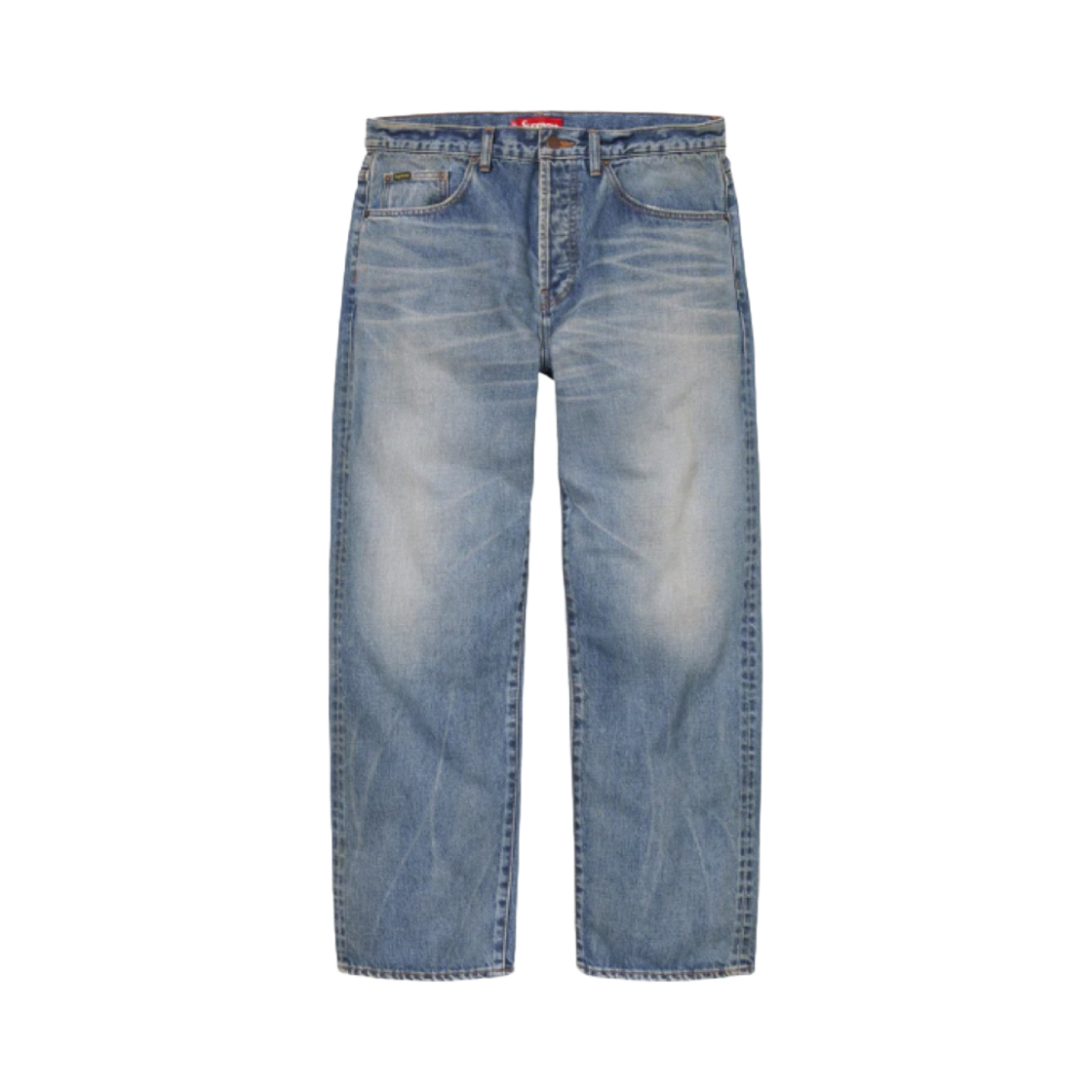 슈프림 디스트레스드 루즈 핏 셀비지 진 워시드 인디고 - 24FW(Supreme Distressed Loose Fit Selvedge Jean Washed Indigo - 24FW)