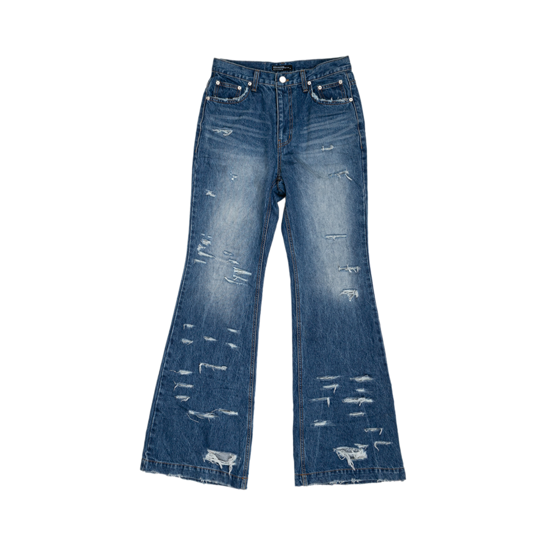 선데이오프클럽 래비지 플레어드 데님 워시드 블루