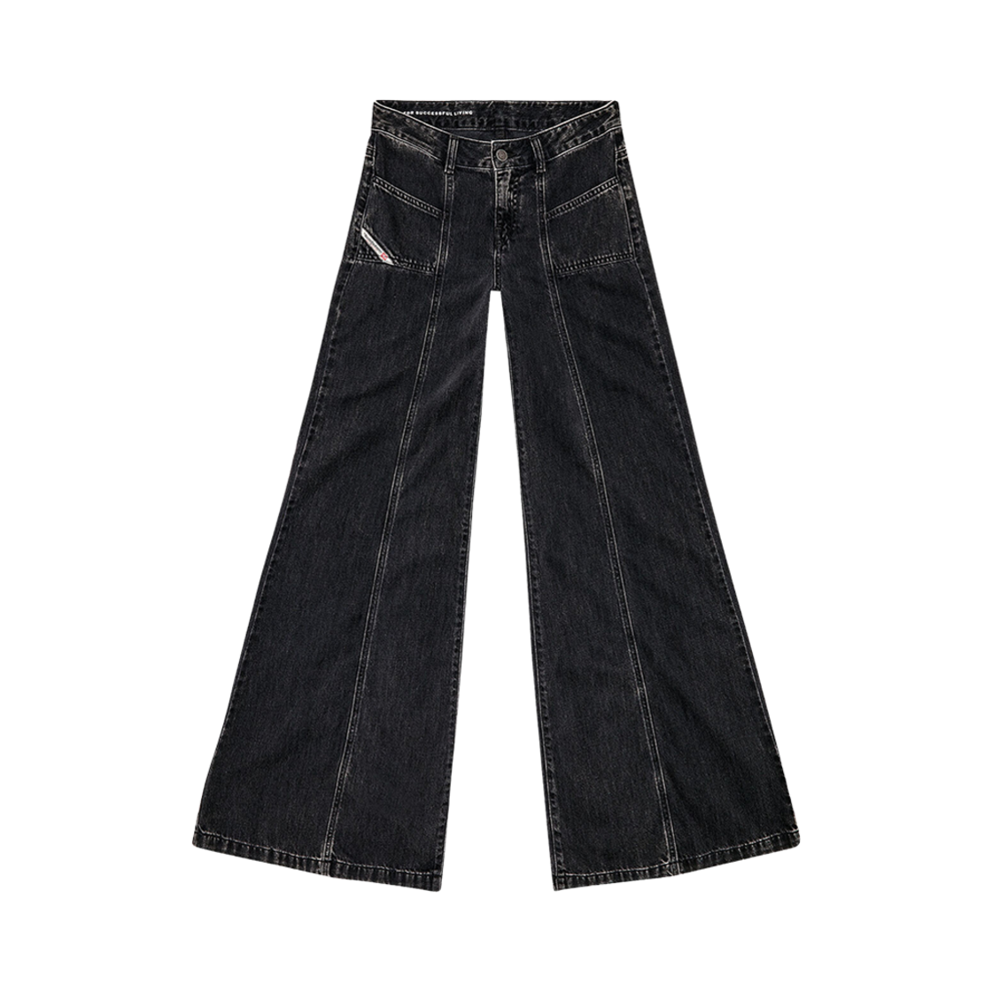 (W) 디젤 D-아키 부츠컷 앤 플레어 진 블랙 다크 그레이