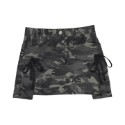 (W) Aeae Cargo Ribbon Mini Skirts Camo