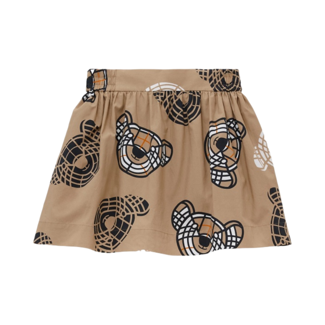 (키즈) 버버리 토마스 베어 프린트 코튼 스커트 아카이브 베이지((Kids) Burberry Thomas Bear Print Cotton Skirt Archive Beige) - 1