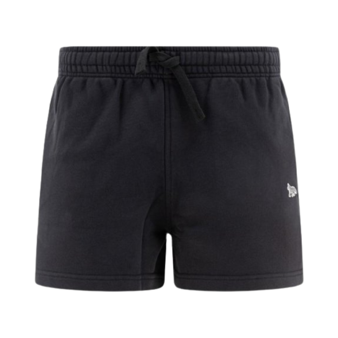 (W) 메종 키츠네 베이비 폭스 패치 레귤러 조그 쇼츠 블랙((W) Maison Kitsune Baby Fox Patch Regular Jog Shorts Black)