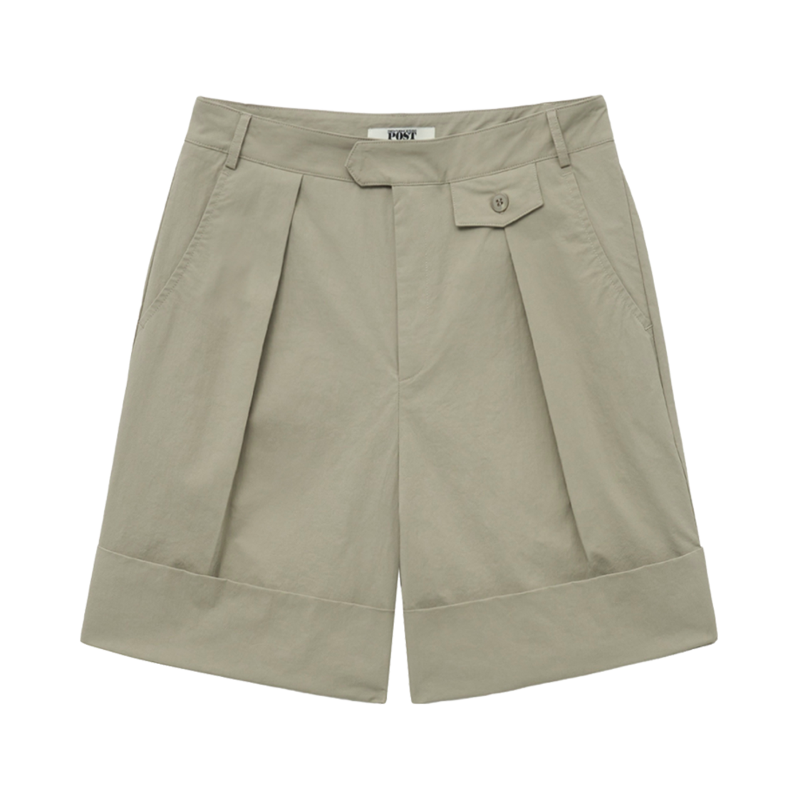SFM1SO203ABE The Saturday Evening Post Cuffed Tailored Shorts_Beige