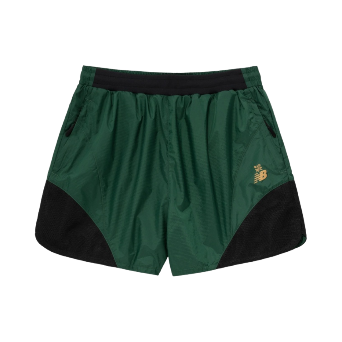 에메 레온 도르 x 뉴발란스 나일론 쇼츠 그린 블랙(Aime Leon Dore x New Balance Nylon Shorts Green Black) - 1