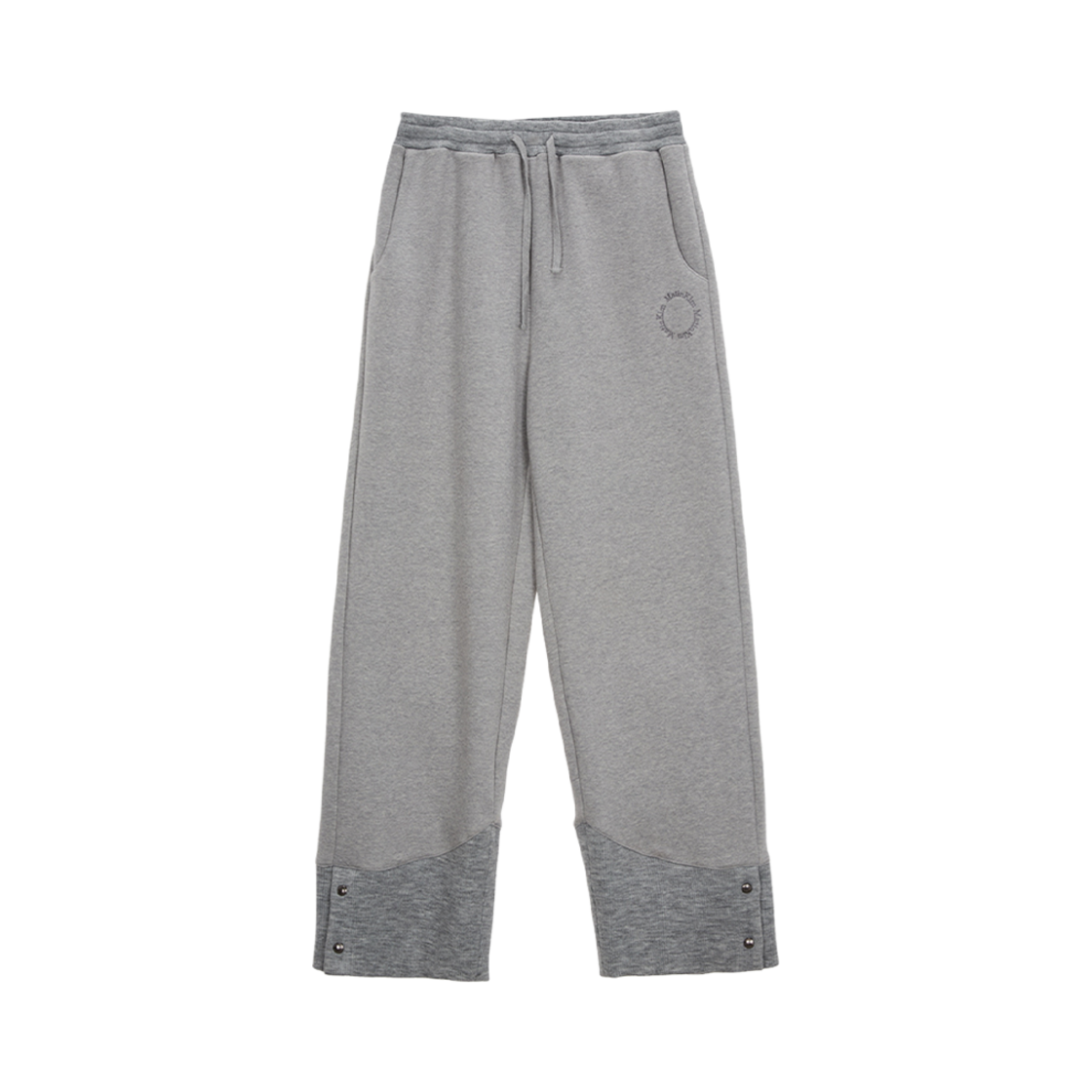 W) 마뗑킴 턴 업 디테일 스웨트팬츠 블랙 | Matin Kim | KREAM