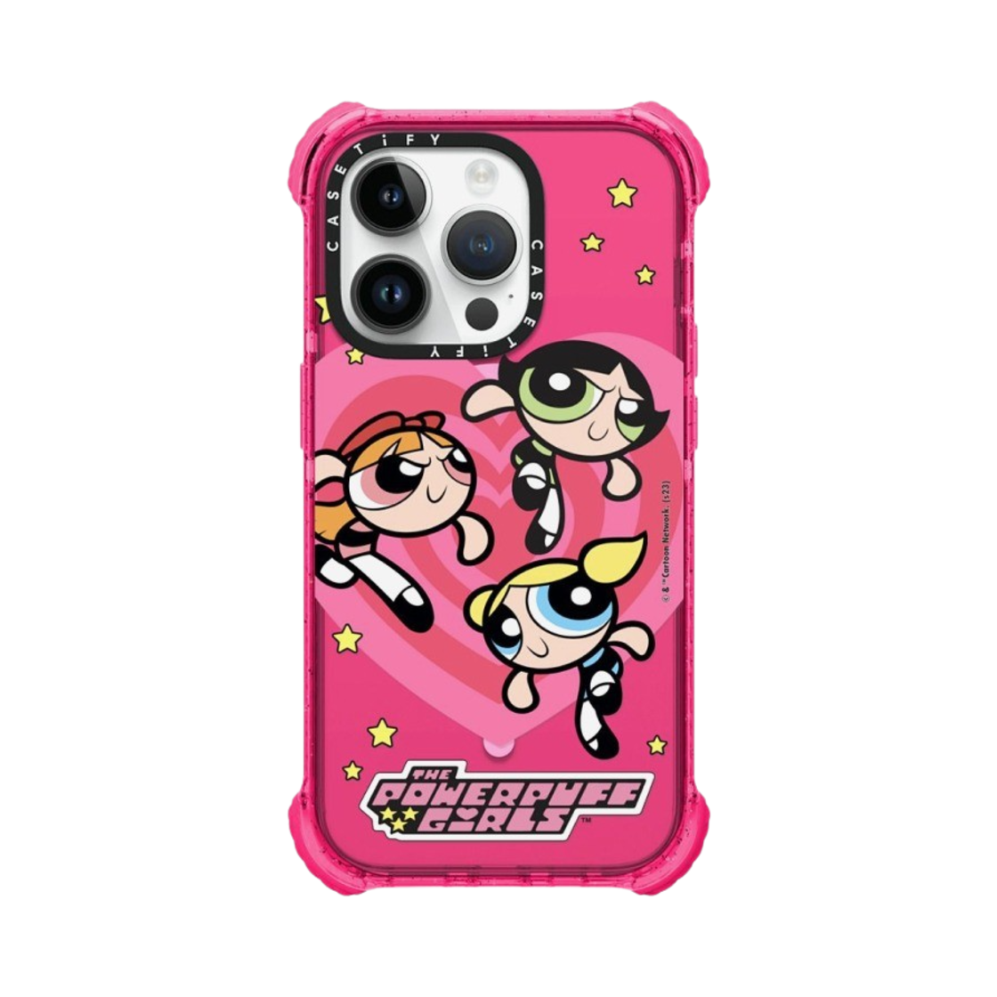 케이스티파이 x 파워퍼프걸 아이폰 하트 맥세이프 울트라 임팩트 케이스 반투명 버블검(Casetify x The Powerpuff Girls iPhone Heart Magsafe Ultra Impact Case Sheer Bubblegum) - 1