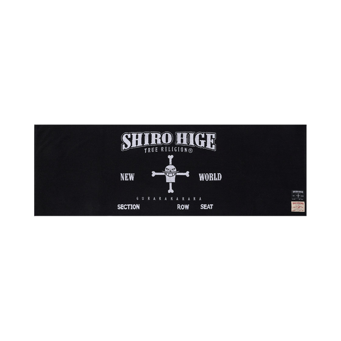 TRA2AAU101BBK True Religion x One Piece Jolly Roger Beach Towel Black