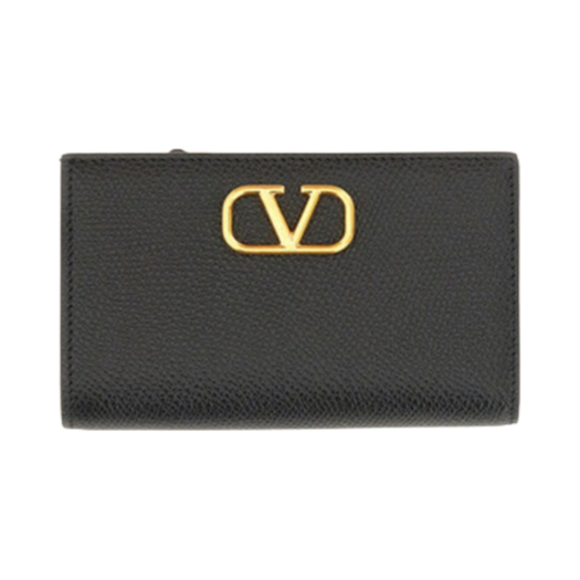 Valentino V-Logo Signature Bi-Fold Wallet Black