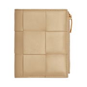 Bottega Veneta Bi-Fold Flap Wallet Porridge