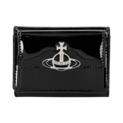 Vivienne Westwood Shiny Patent Bi-Fold Wallet Black