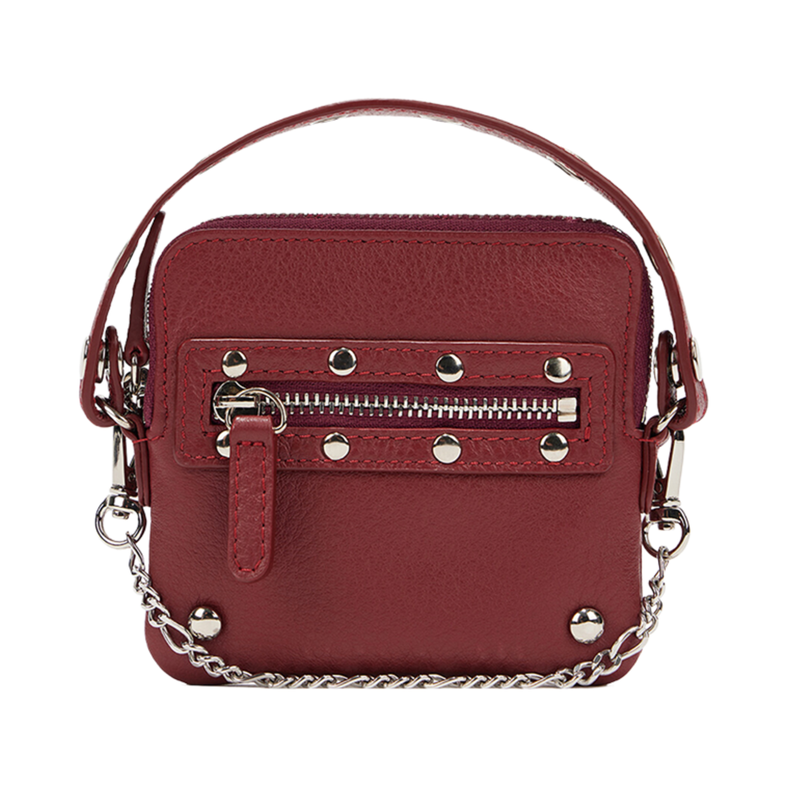 다이닛 스터드 크로스 체인 월렛 레드(Deinet Stud Cross Chain Wallet in Red)