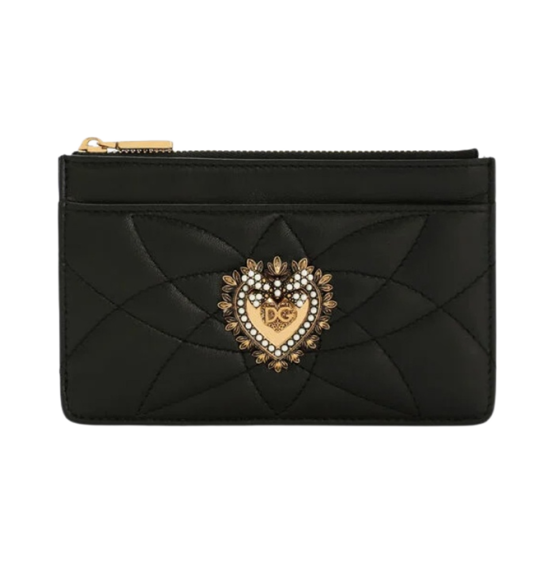 BI1261AV96780999 Dolce & Gabbana Medium Devotion Card Holder Black
