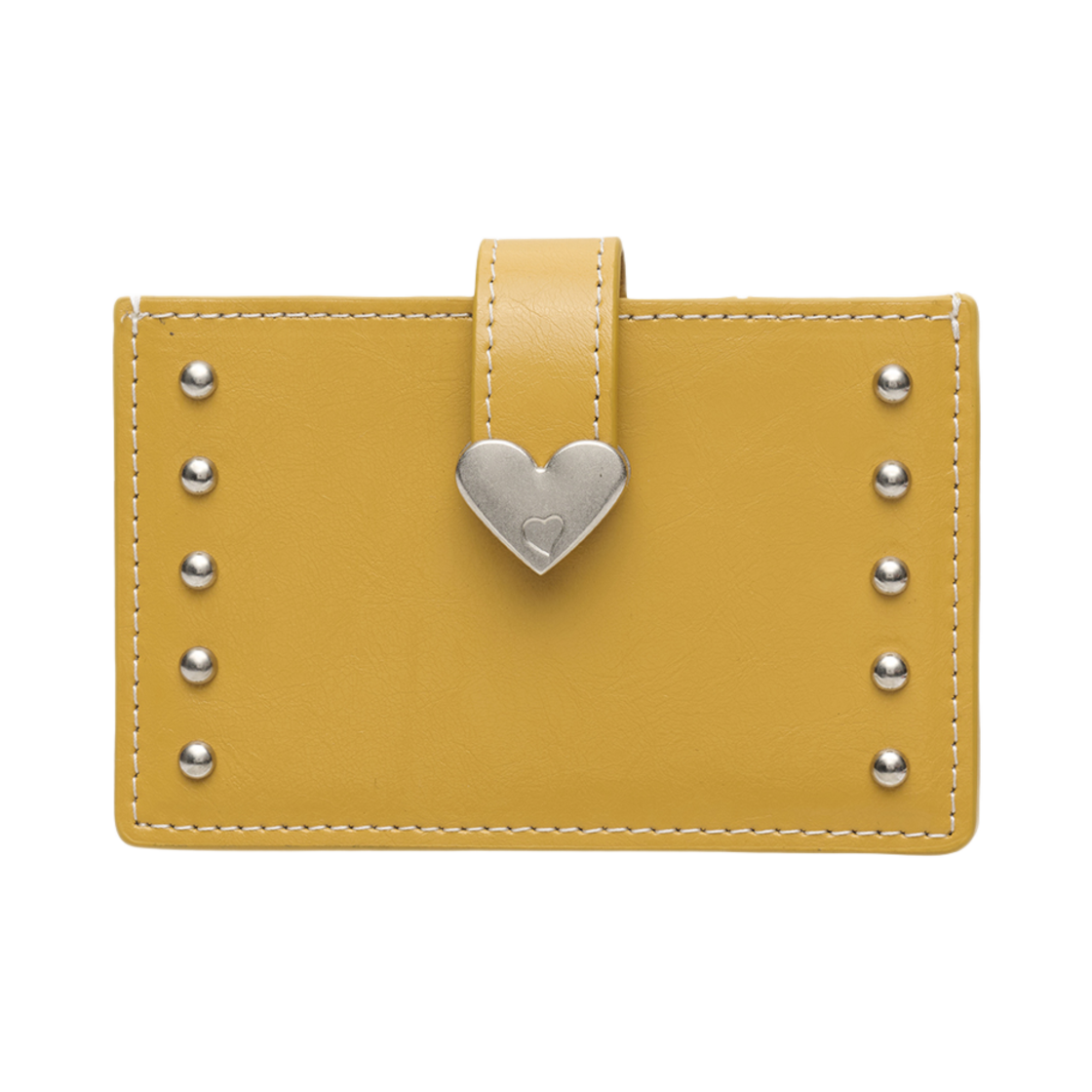 L08D9170451 Le Masque Pair 3-Layer Accordion Western Card Wallet Mustard