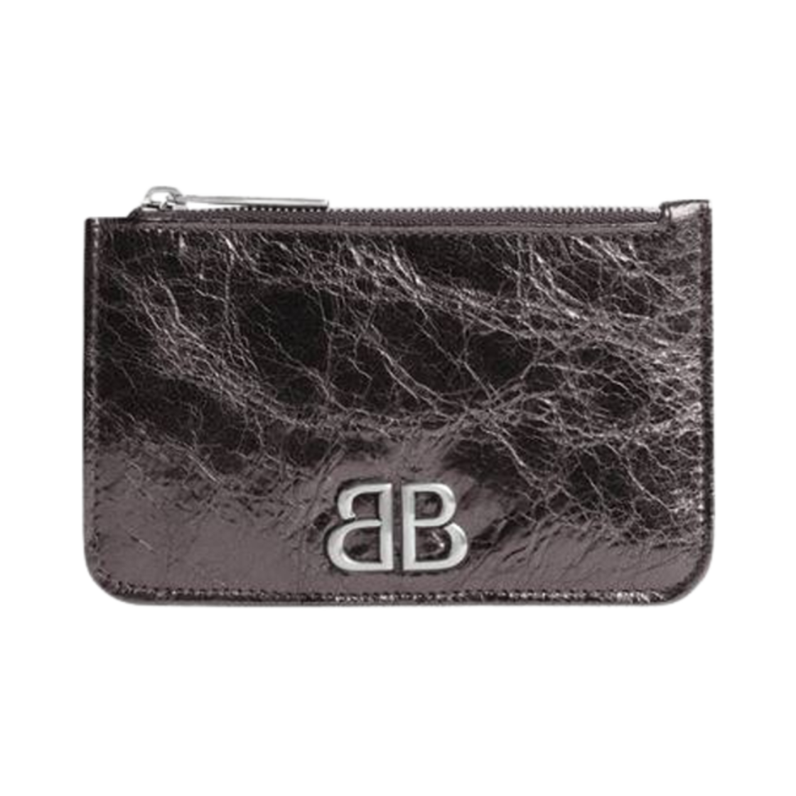 발렌시아가 모나코 롱 코인 앤 카드 홀더 메탈라이즈드 다크 그레이 | Balenciaga | KREAM