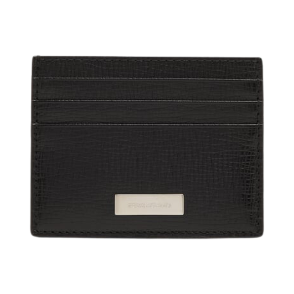 661201-766003 Ferragamo Plate Credit Card Holder Black
