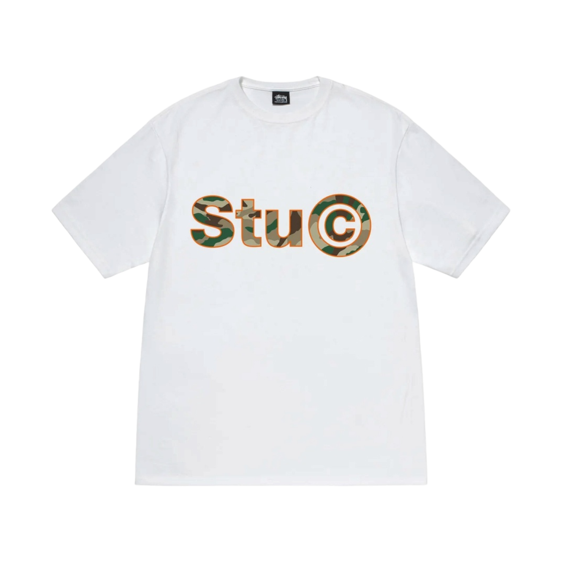 스투시 Stu C. 카모 티셔츠 화이트(Stussy Stu C. Camo T-Shirt White)