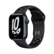 Apple Watch Nike Series 7 41mm GPS Midnight Aluminum Case with Nike Sport Band Anthracite Black (Korean Ver.)