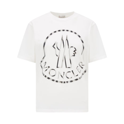 W) 몽클레르 로고 패치 티셔츠 블랙 - 24SS | Moncler | KREAM