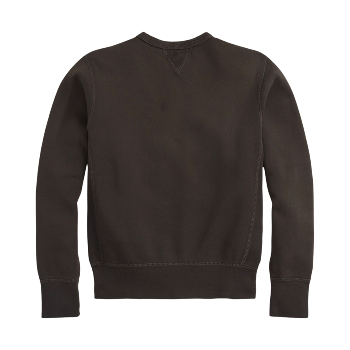 (W) 더블알엘 로고 코튼 블렌드 플리스 스웨트셔츠 페이디드 블랙 화이트((W) Double RL Logo Cotton Blend Fleece Sweatshirt Faded Black White) - 2