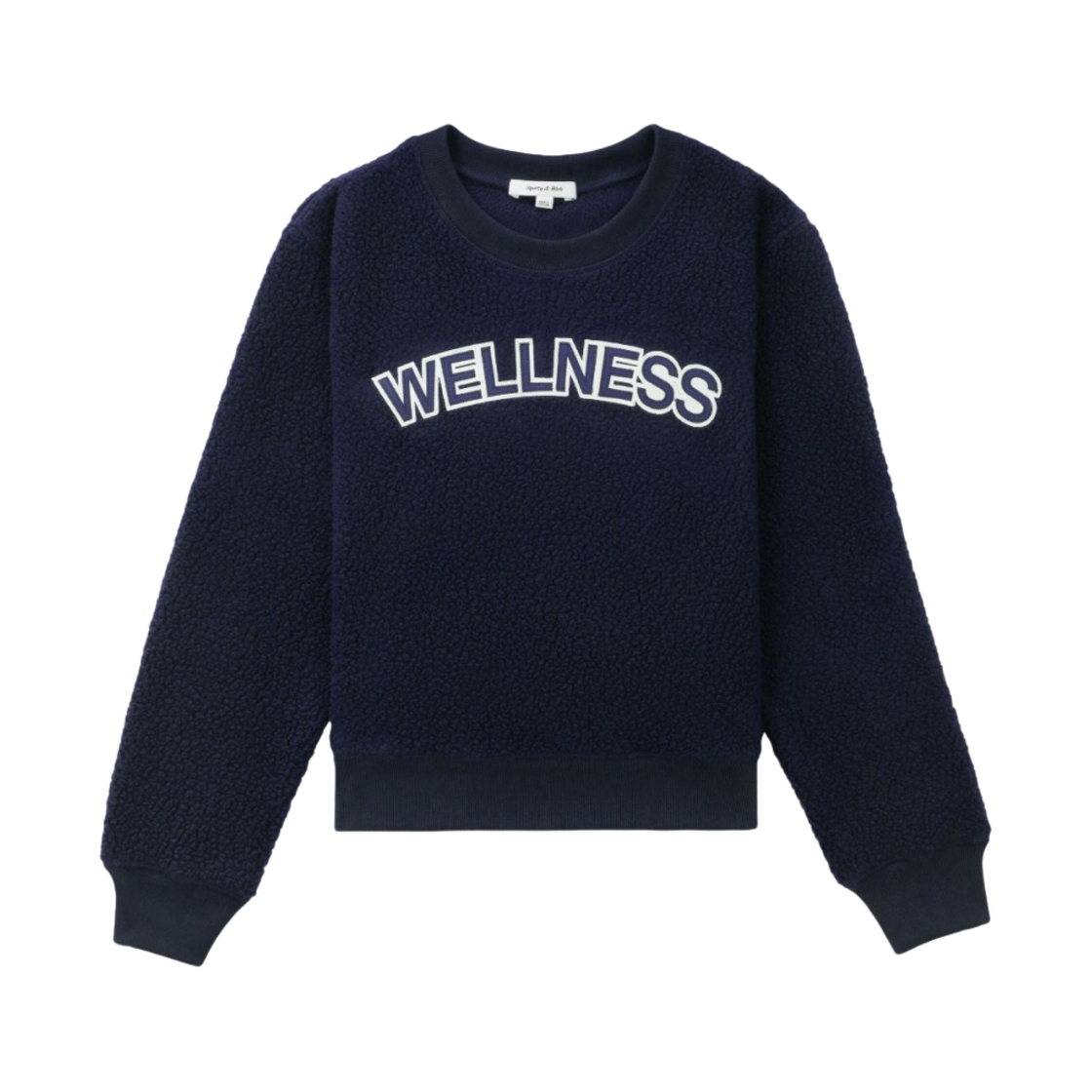 CR666NA Sporty & Rich Sherpa Wellness Crewneck Navy
