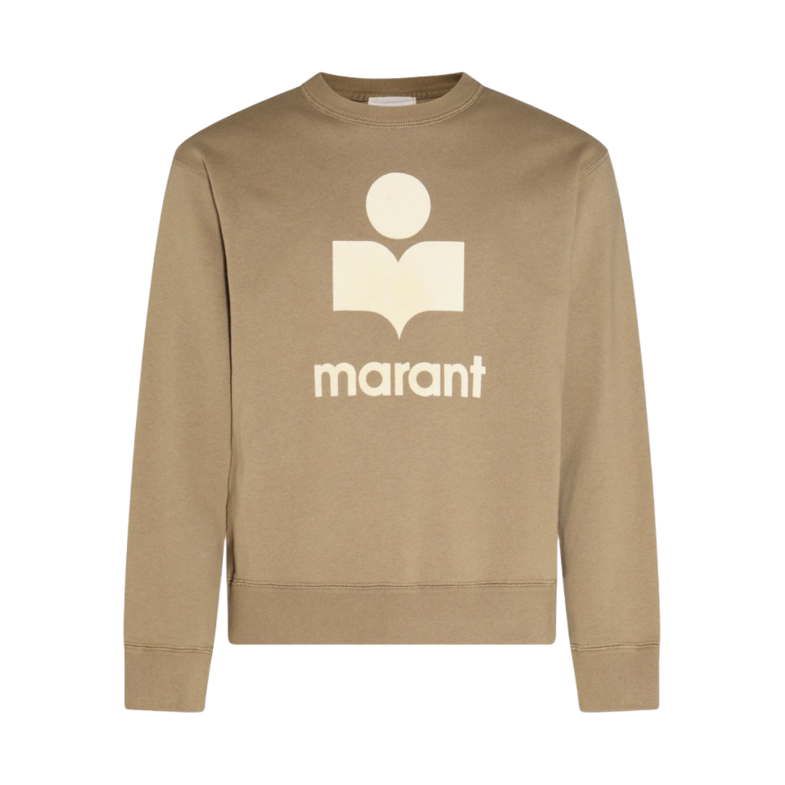 SW0029HA-A1M05H-KAEC Isabel Marant Mikoy Logo Cotton Sweatshirt Khaki Ecru - 23SS